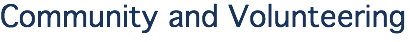 Community and Volunteering